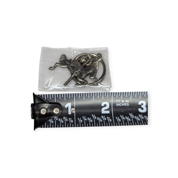 Silver Tone Carousel Horse Key Chain or Bag Charm 2" NWT - Picture 4 of 5